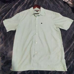 Quiksilver Men's Light Green Short Sleeve Shirt